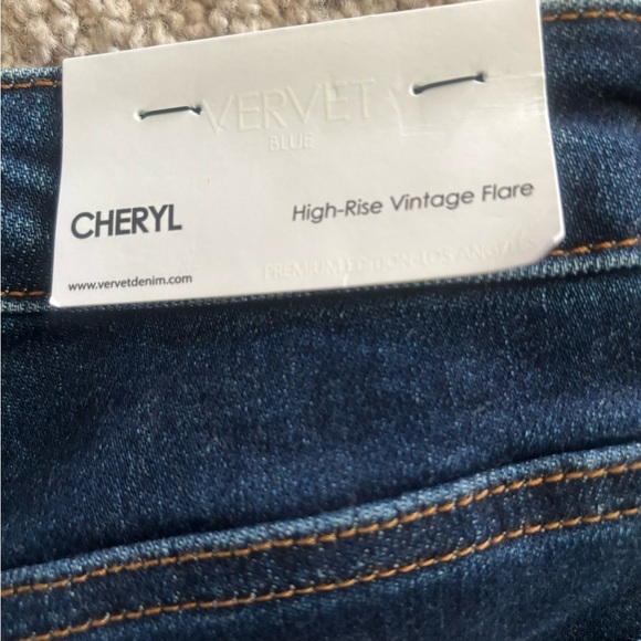 High Rise Women's Jeans in Deep Blue - Picture 4 of 6